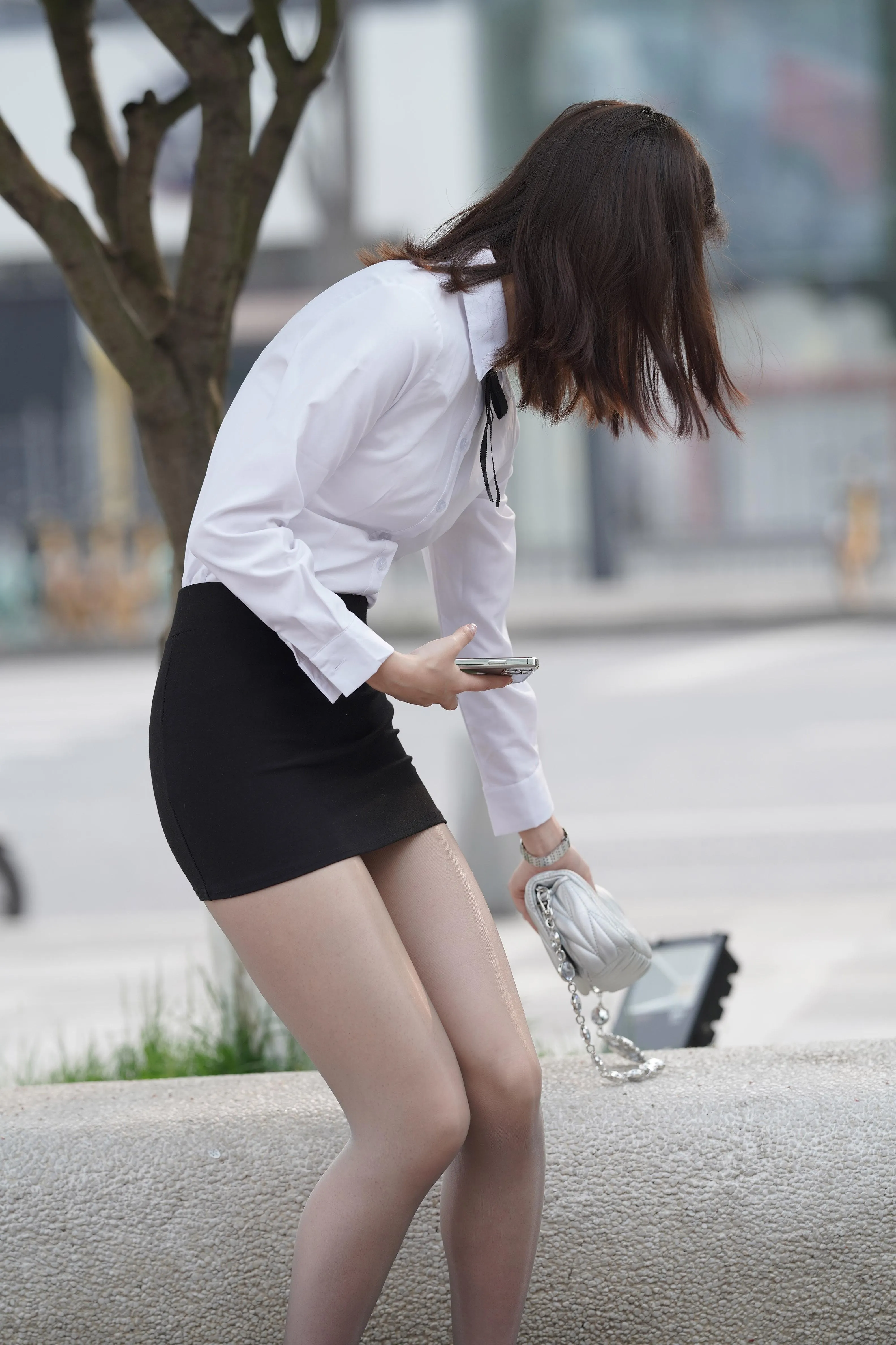 魔镜街拍 NO.182 牛男街拍 白衬衫制服小姐姐 [397P]插图2